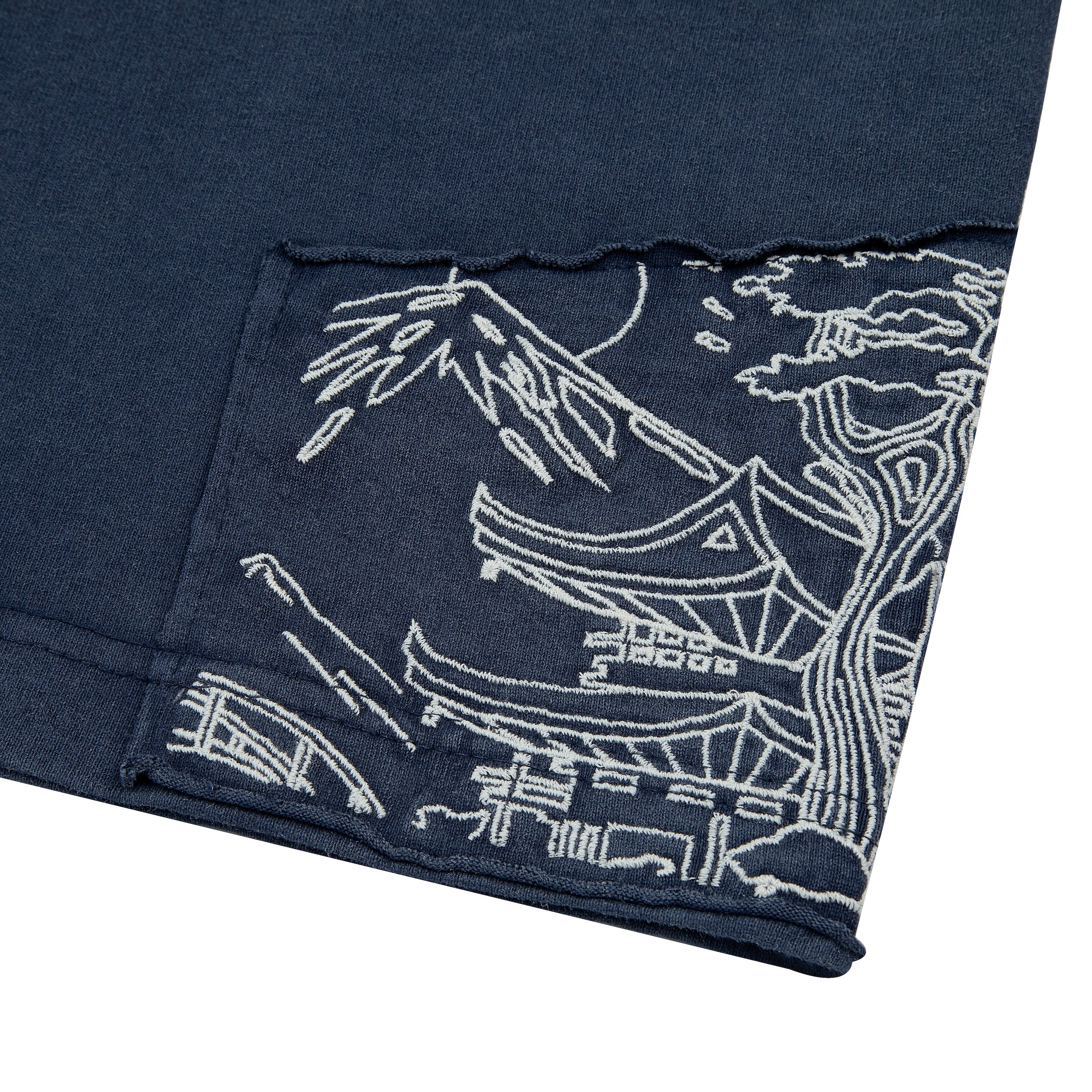 "sashiko" T Shirt navy-Fineriform