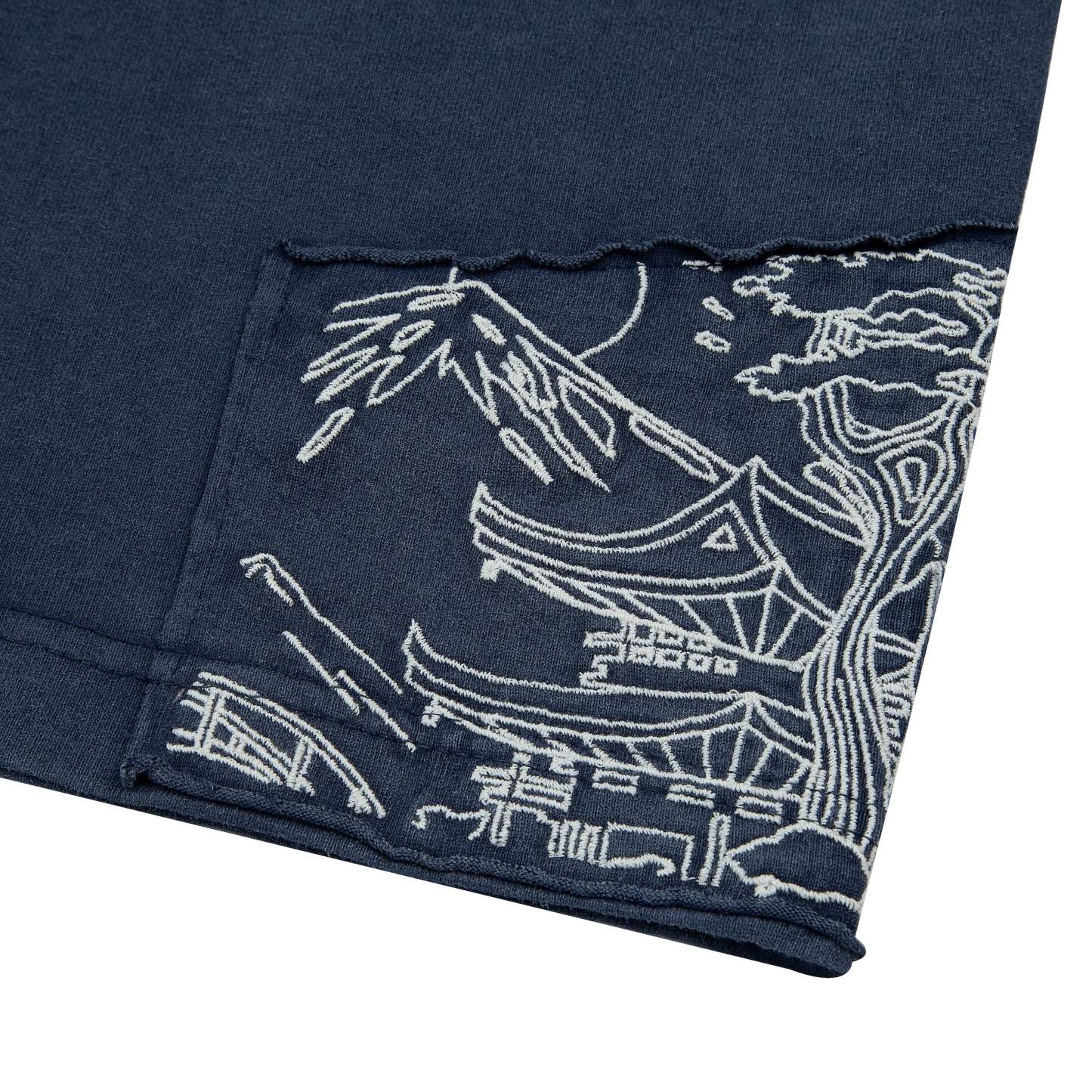 "sashiko" T Shirt navy-Fineriform