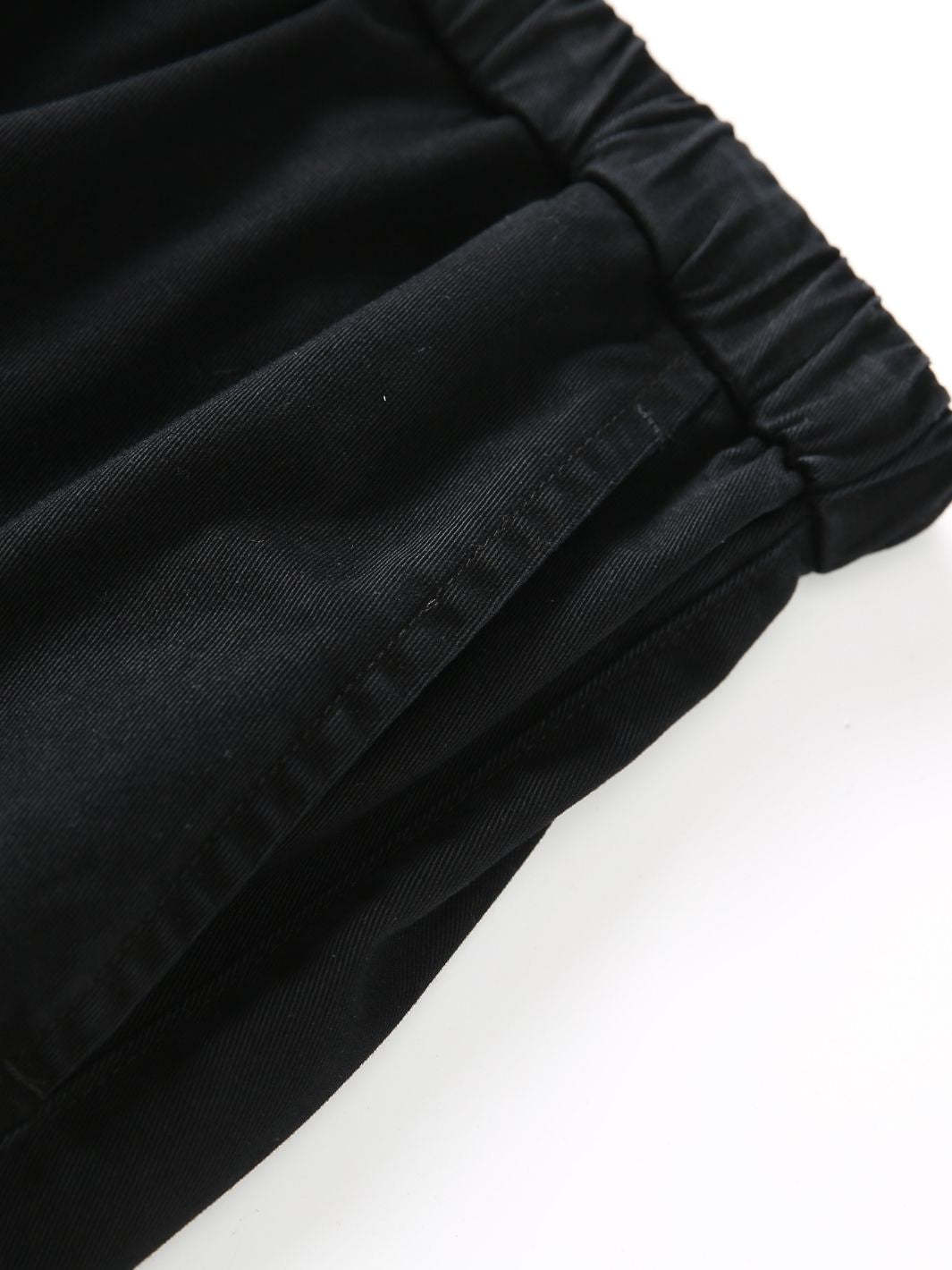 SMILEY LOGO PARACHUTE PANTS - BLACK-Fineriform