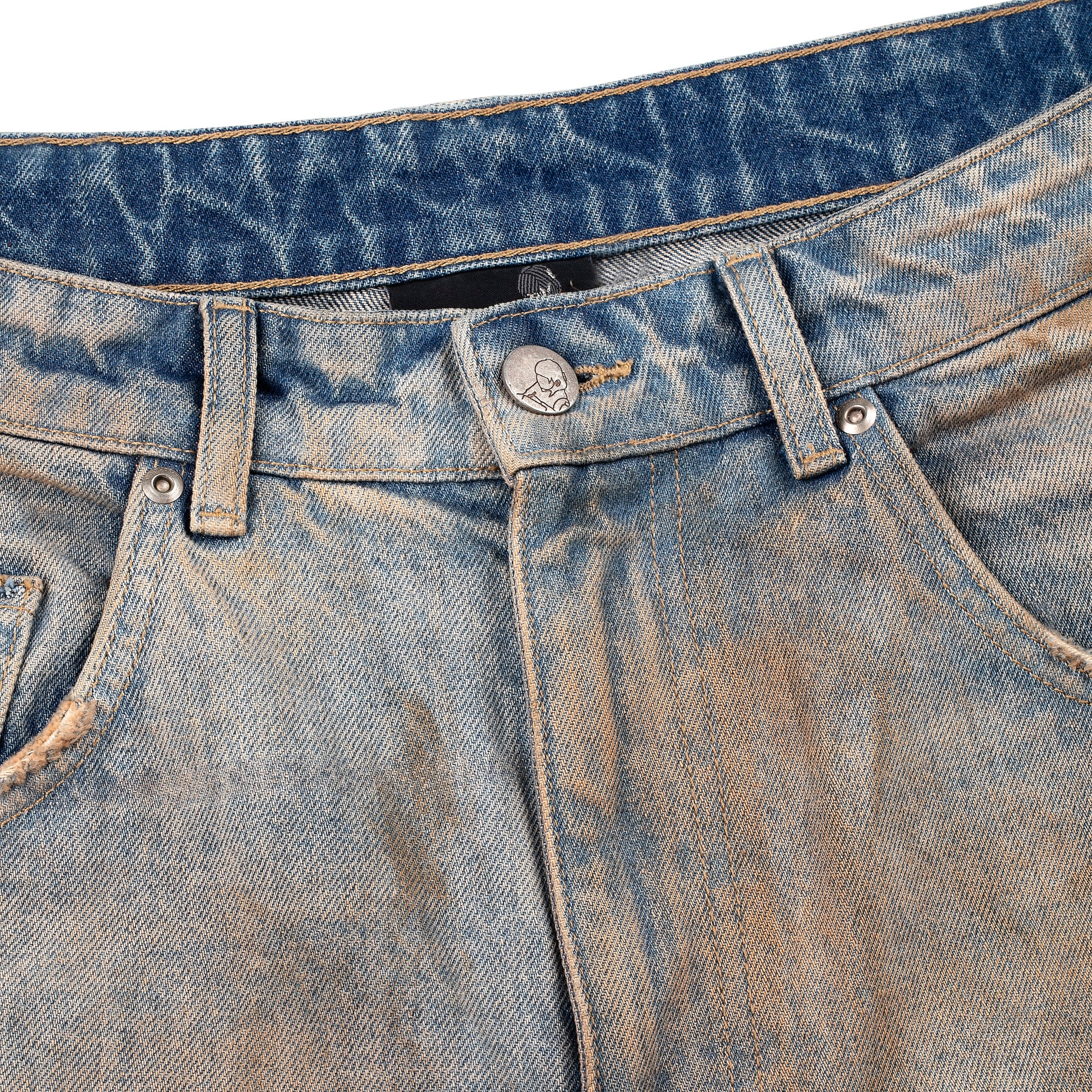 "lotus" Jorts mud wash-Fineriform