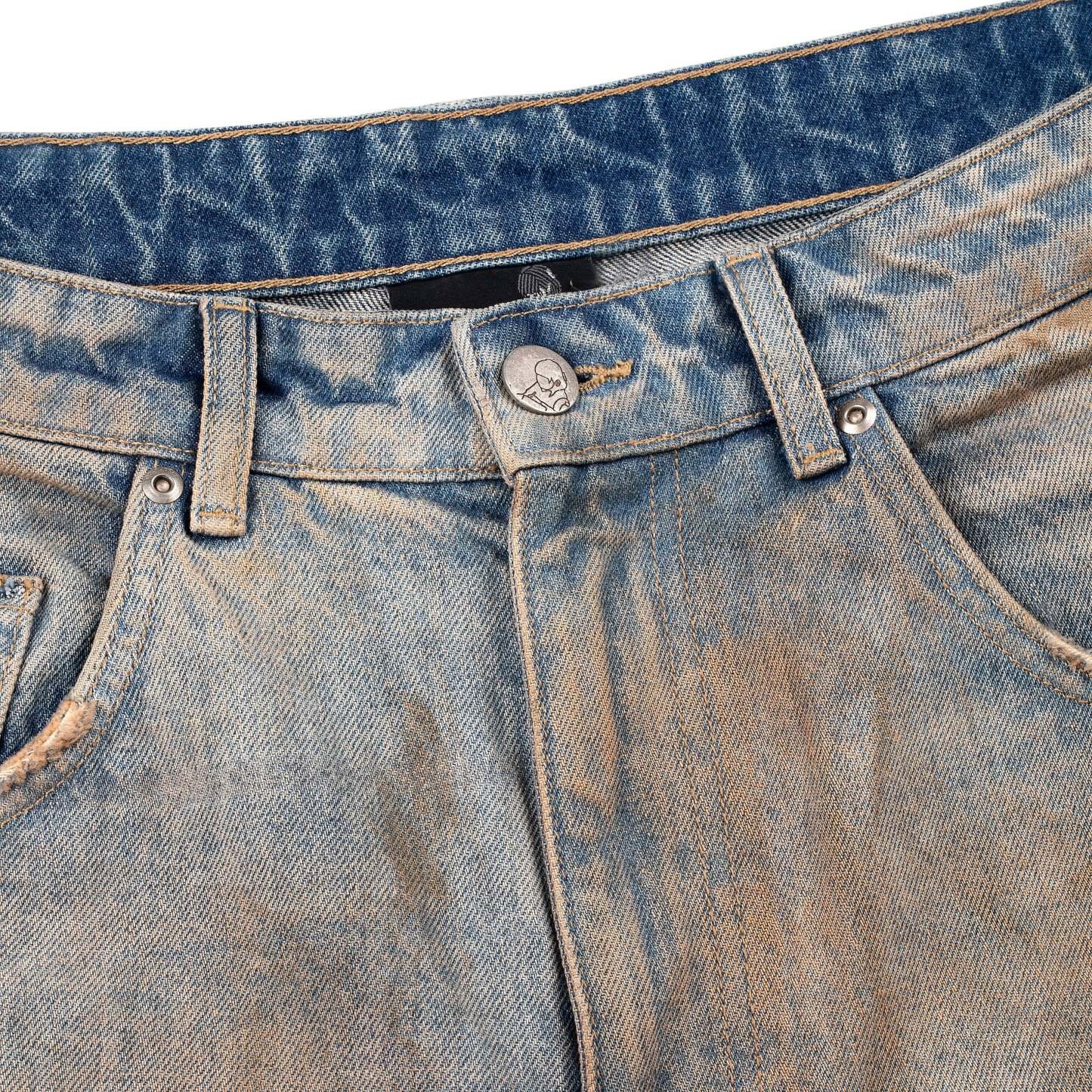 "lotus" Jorts mud wash-Fineriform