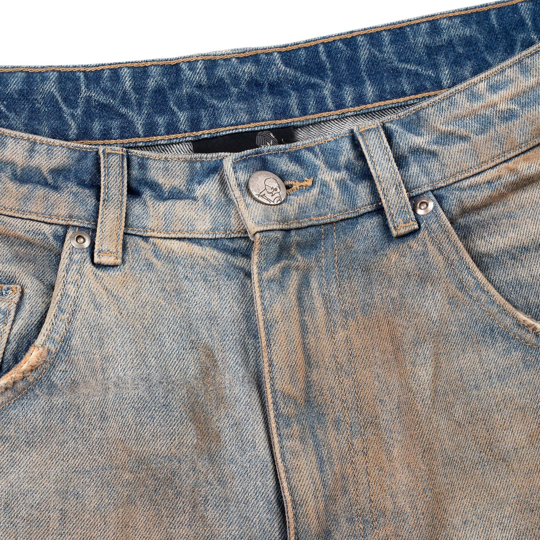 "lotus" Jorts mud wash-Fineriform
