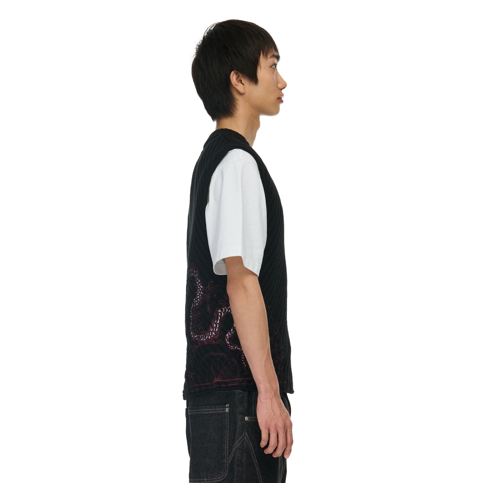 "yakuza" Knit vest-Fineriform