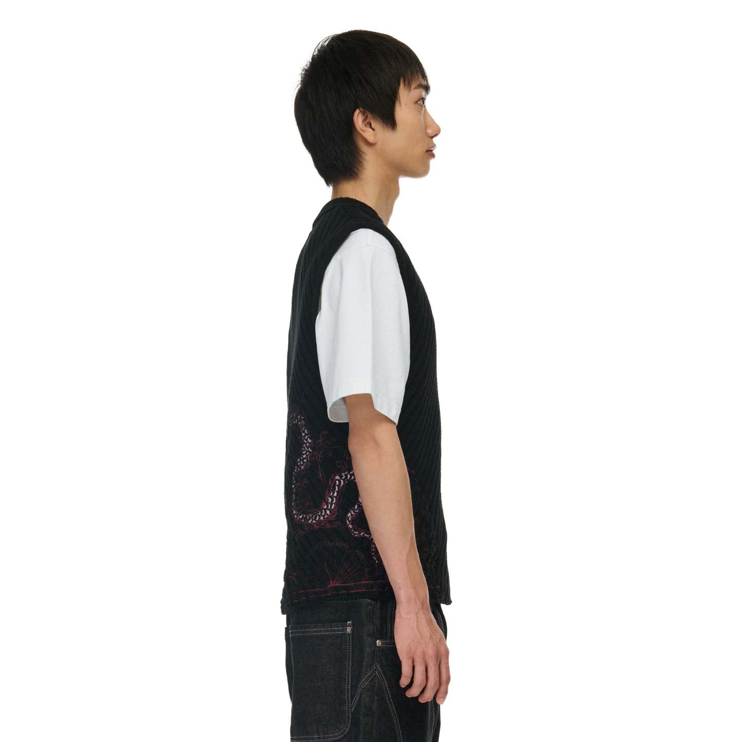 "yakuza" Knit vest-Fineriform