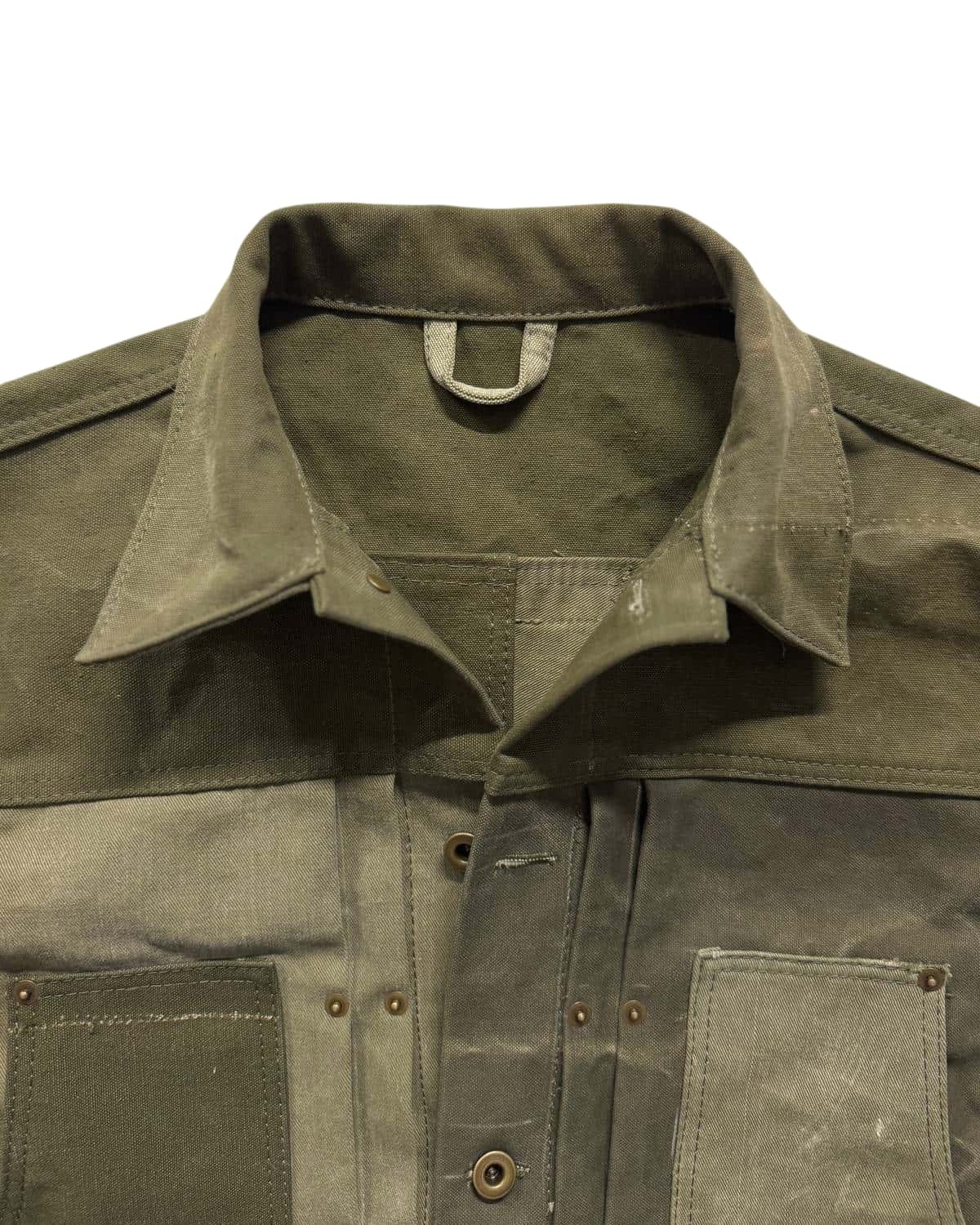Vintage Patchwork Military Jacket-Fineriform