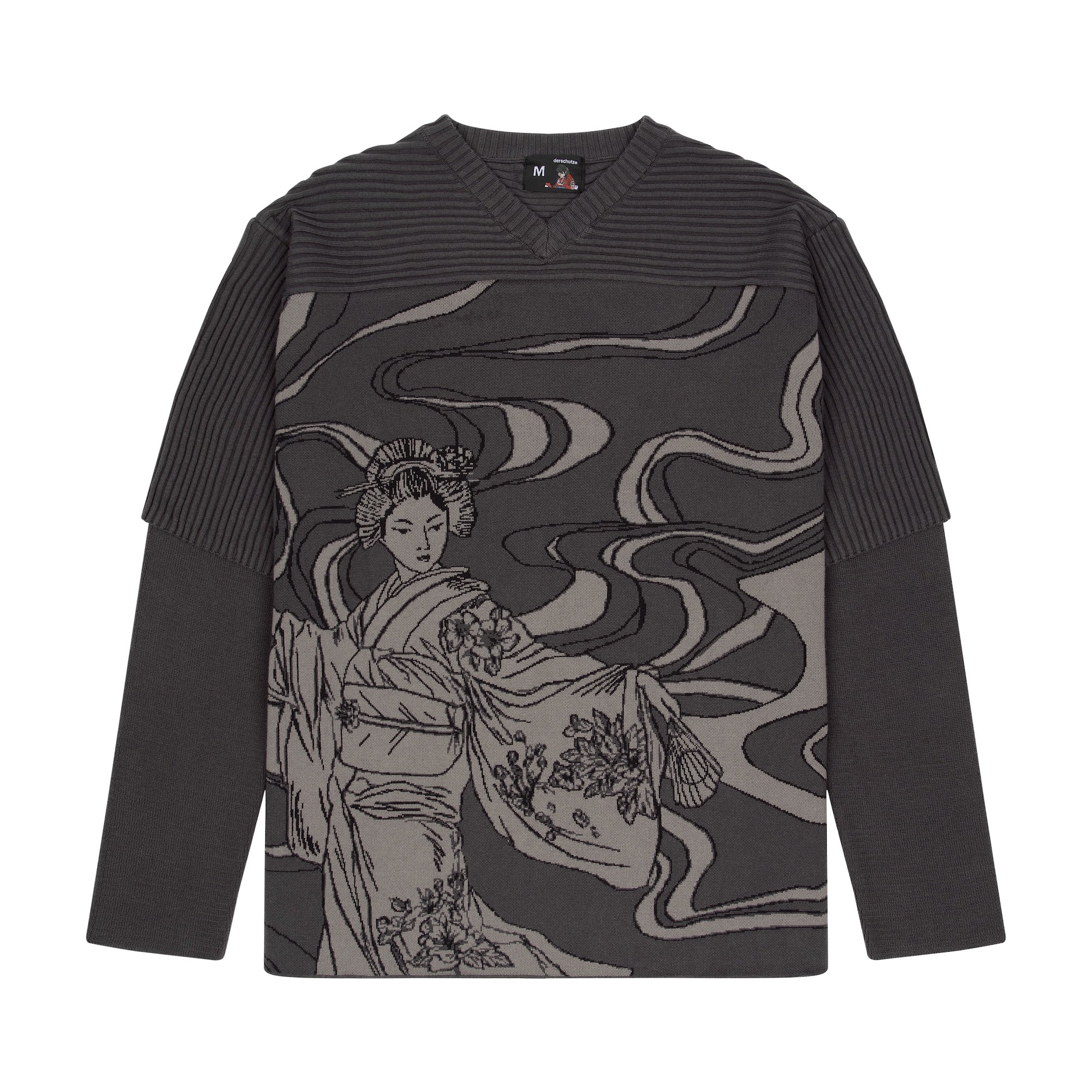 "yakuza" Layered knitted Jersey-Fineriform