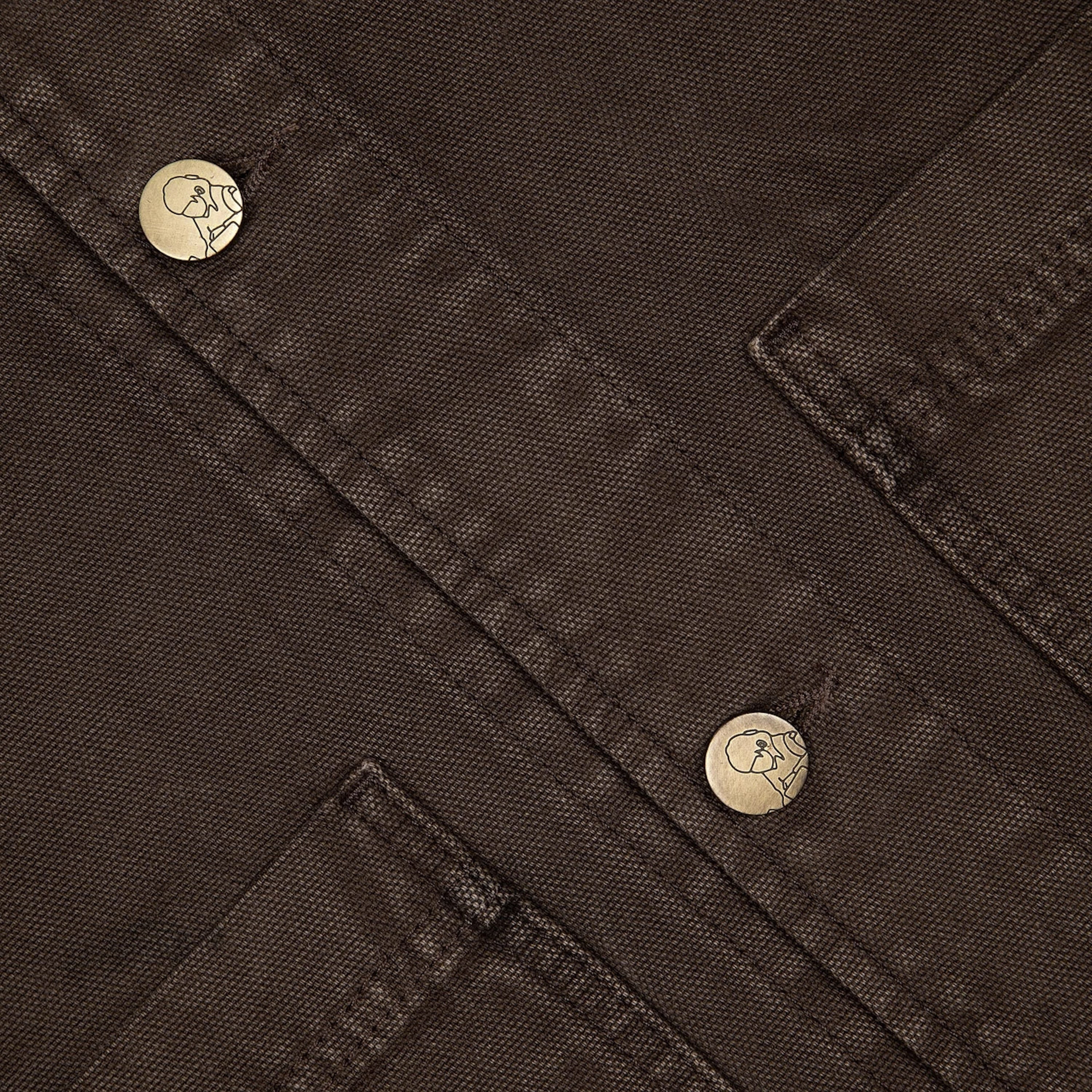 "yakuza" brown washed denim Jacket-Fineriform