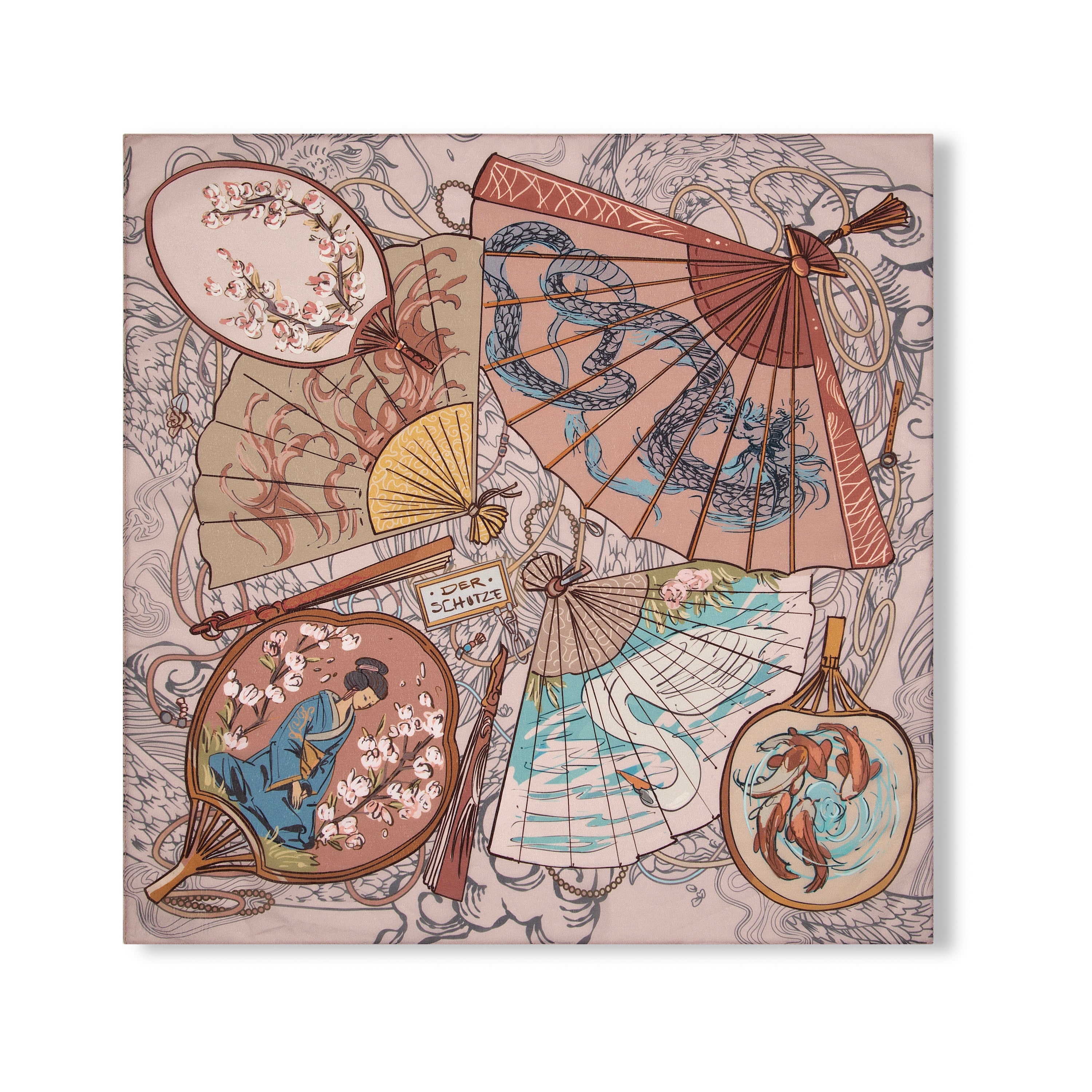 "yakuza"scarf soft pink-Fineriform