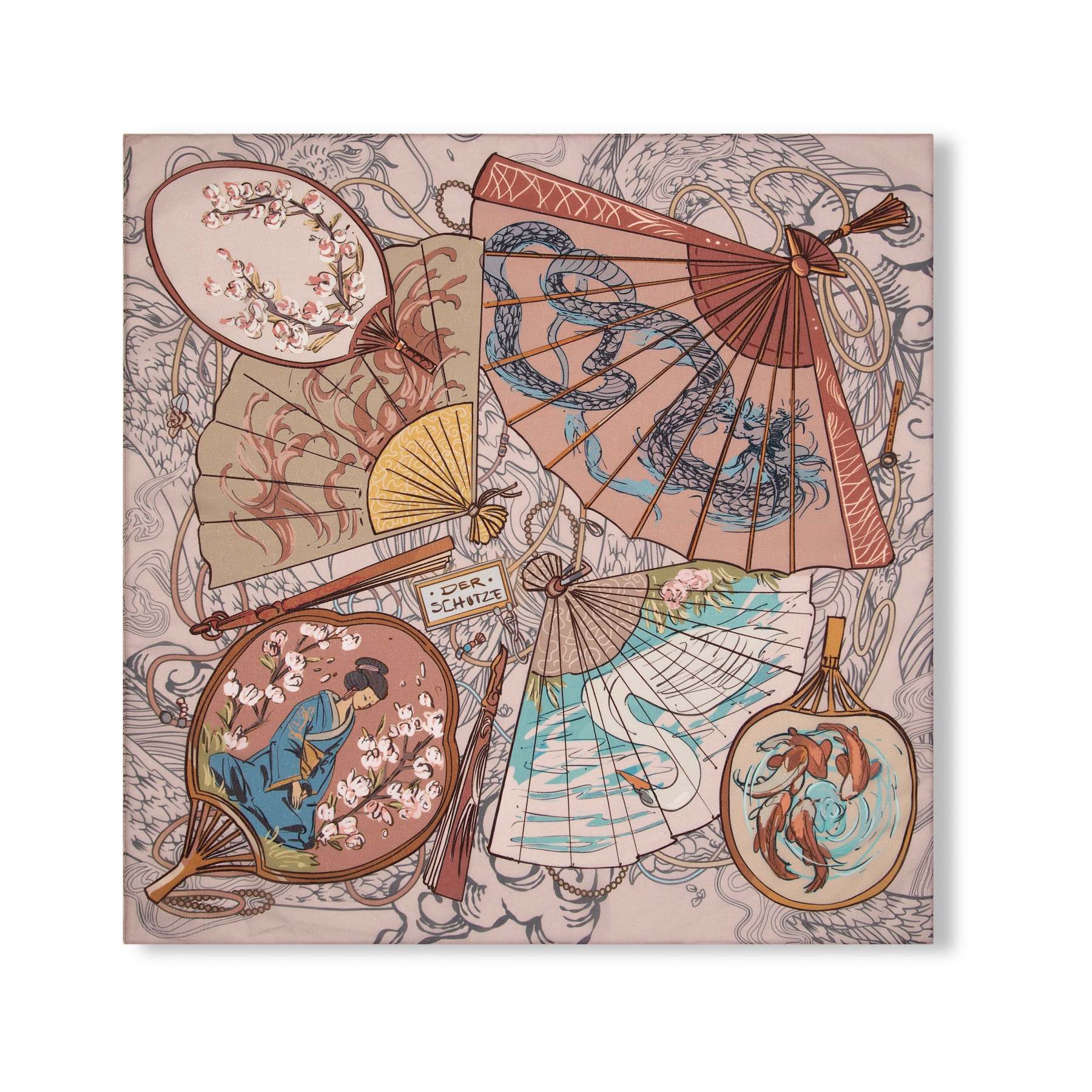 "yakuza"scarf soft pink-Fineriform