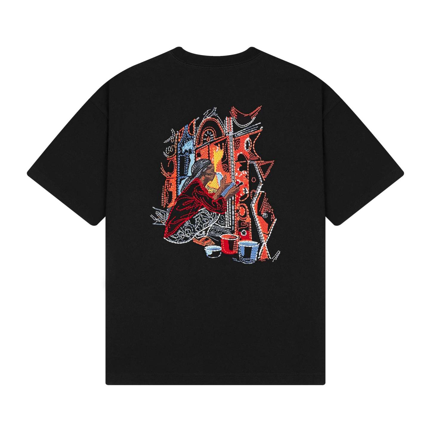 "mosaic" T Shirt black 01-Fineriform