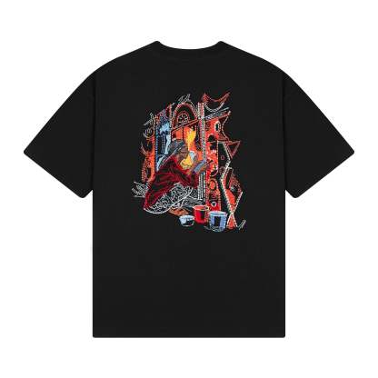 "mosaic" T Shirt black 01-Fineriform