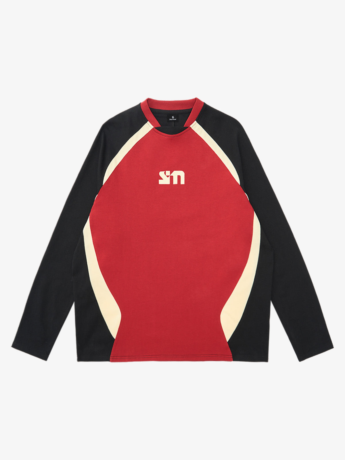Original Retro Contrast Color Long-Sleeved T-Shirt-Fineriform