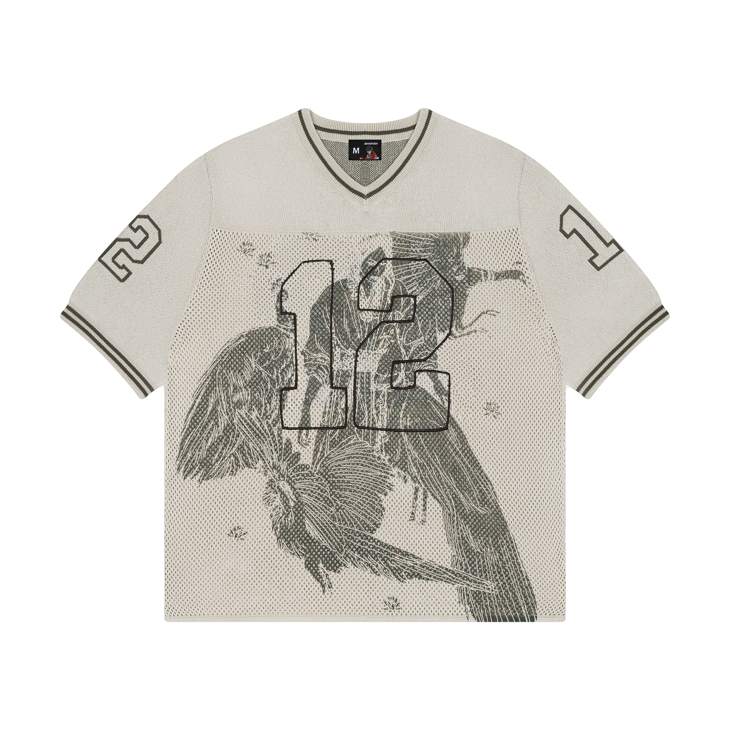 "sashiko v2" knit jersey beige-Fineriform