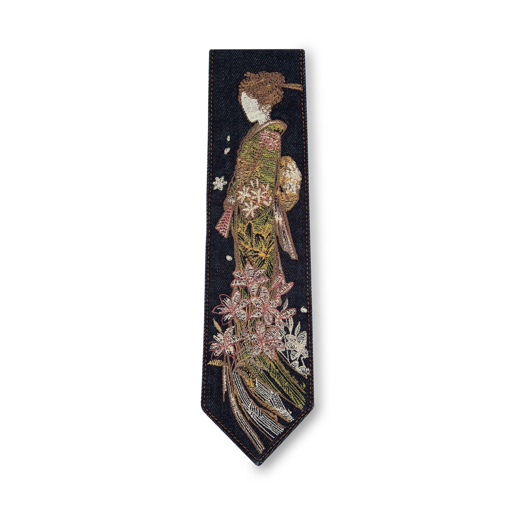 "yakuza" indigo denim tie-Fineriform