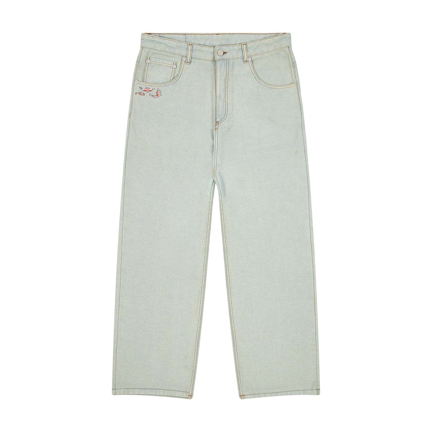 "koi fish" reverse denim-Fineriform