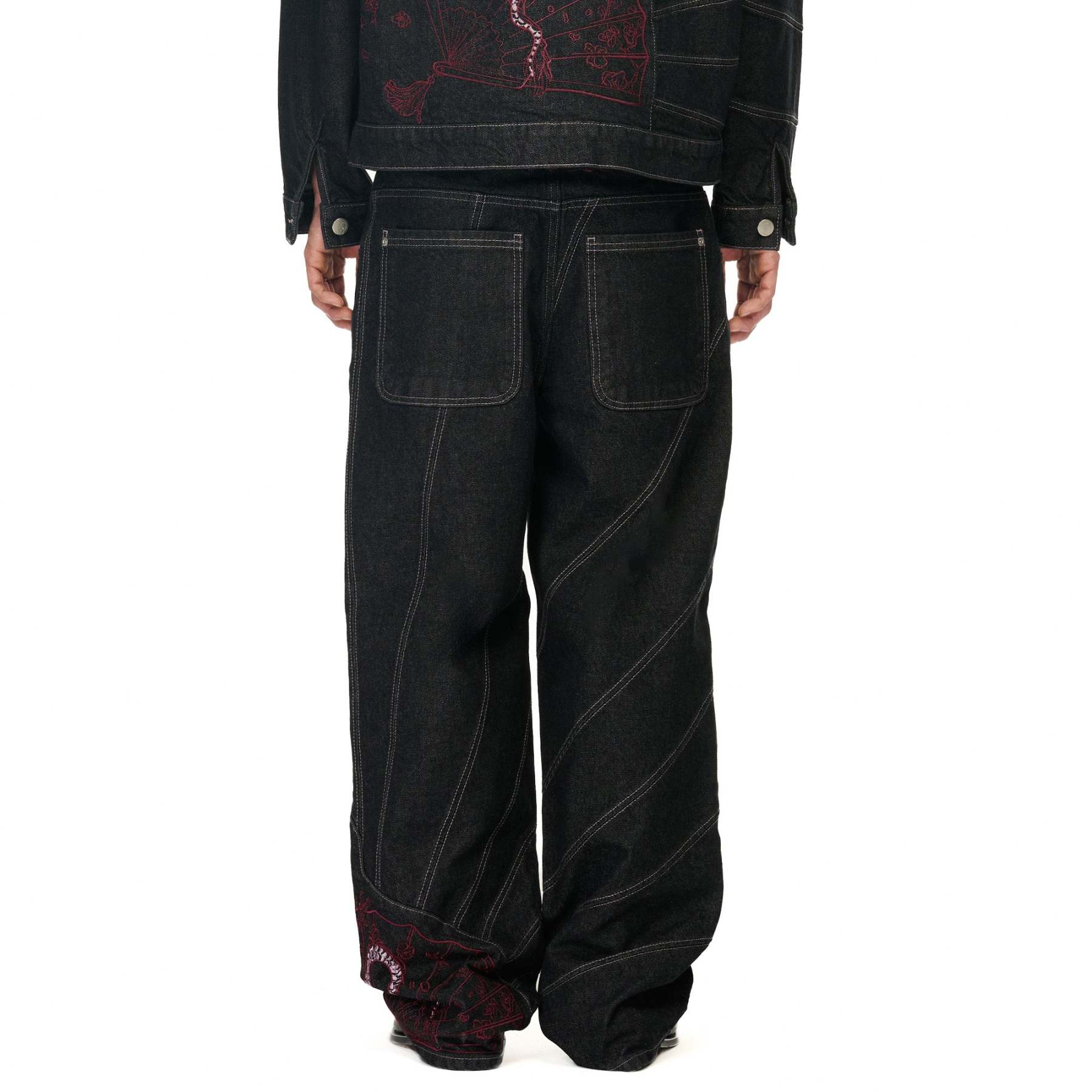 "yakuza" raw Denim black 03-Fineriform