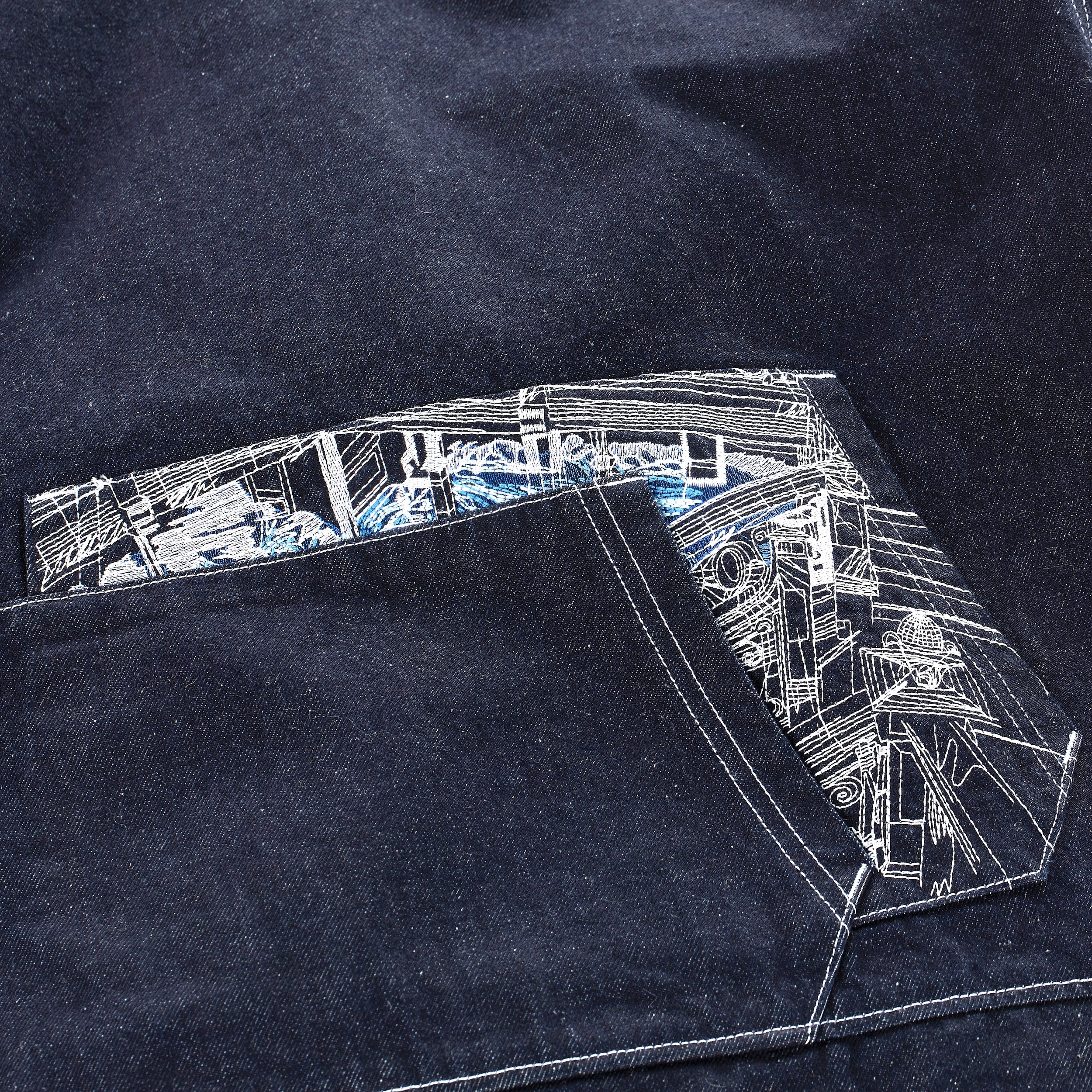 "titanic" Hoodie denim-Fineriform