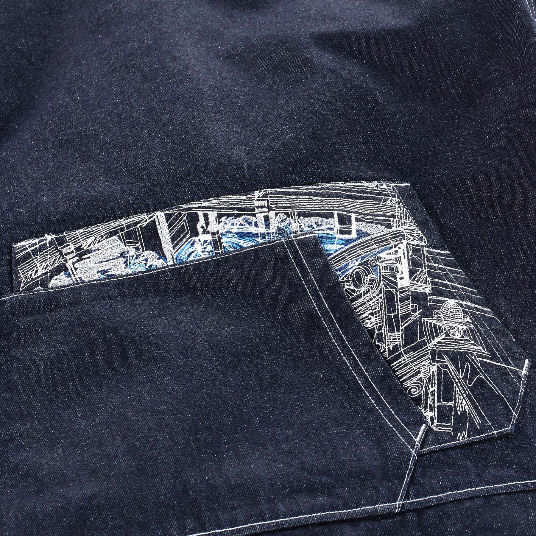 "titanic" Hoodie denim-Fineriform