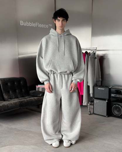 BUBBLE HOODIE - GRAY-Fineriform