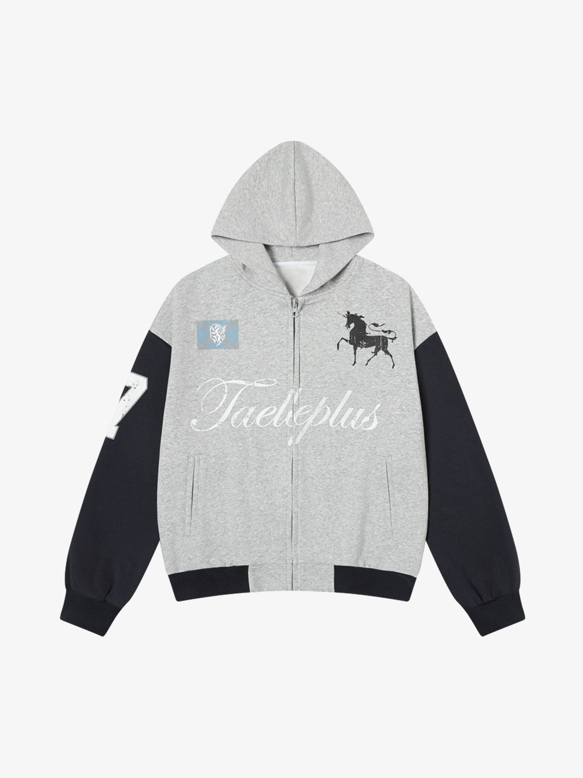 Vintage Jersey Knitted Cardigan Zip Up Hoodie-Fineriform