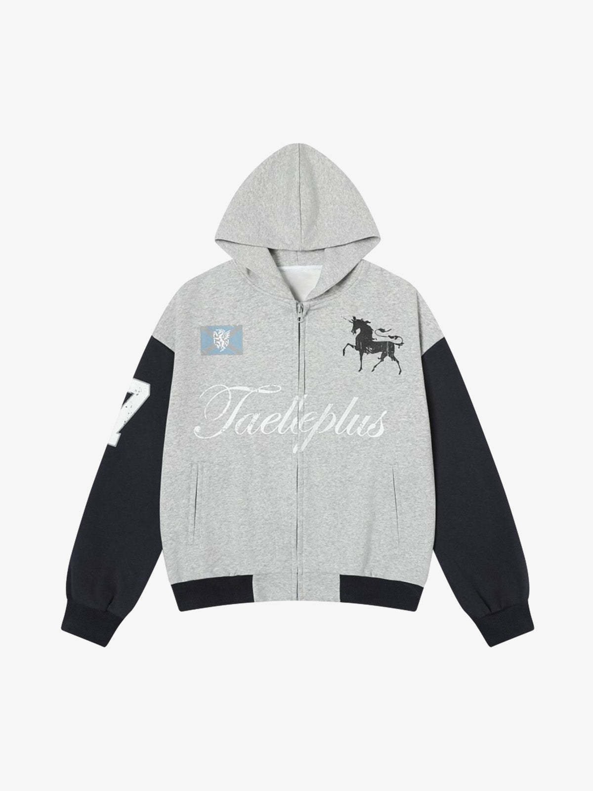 Vintage Jersey Knitted Cardigan Zip Up Hoodie-Fineriform