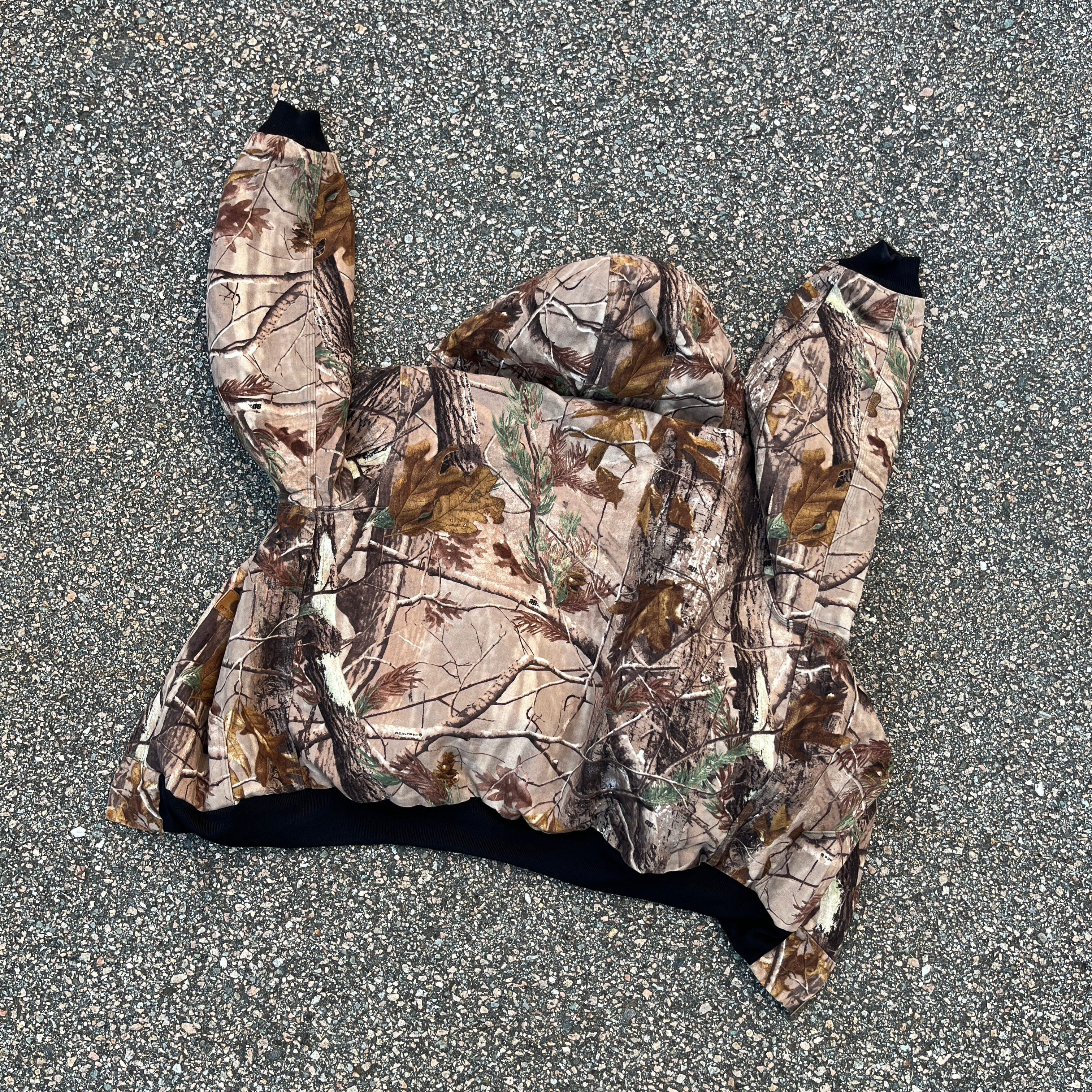 Tree camo lined zip-up long sleeve jacket-Fineriform