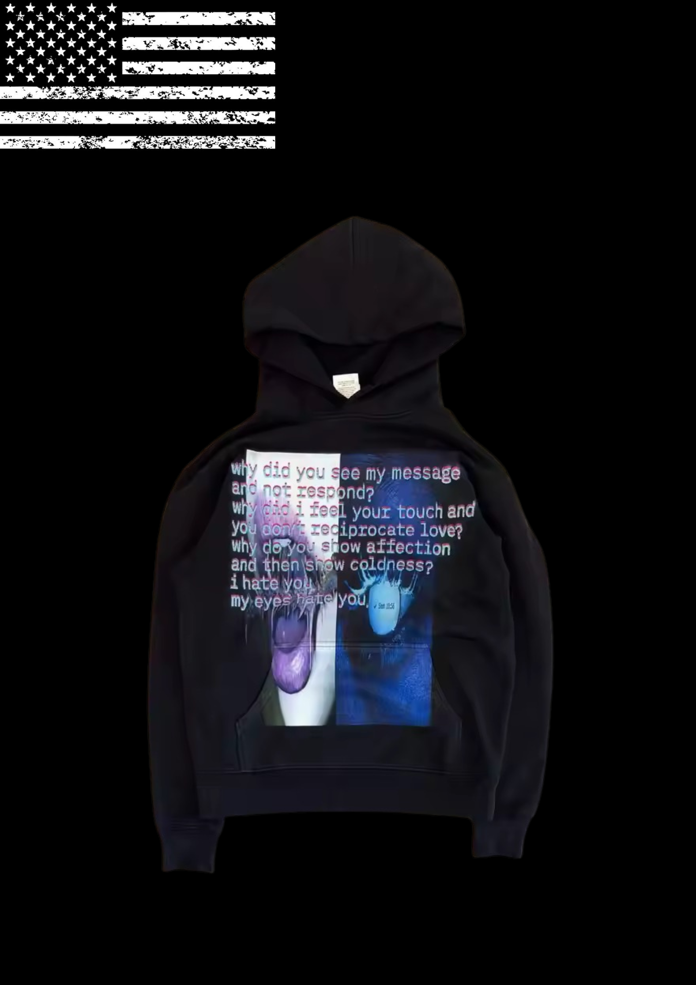 ‘BRXKEN MESSAGES’ HOODIE 𖦏-Fineriform