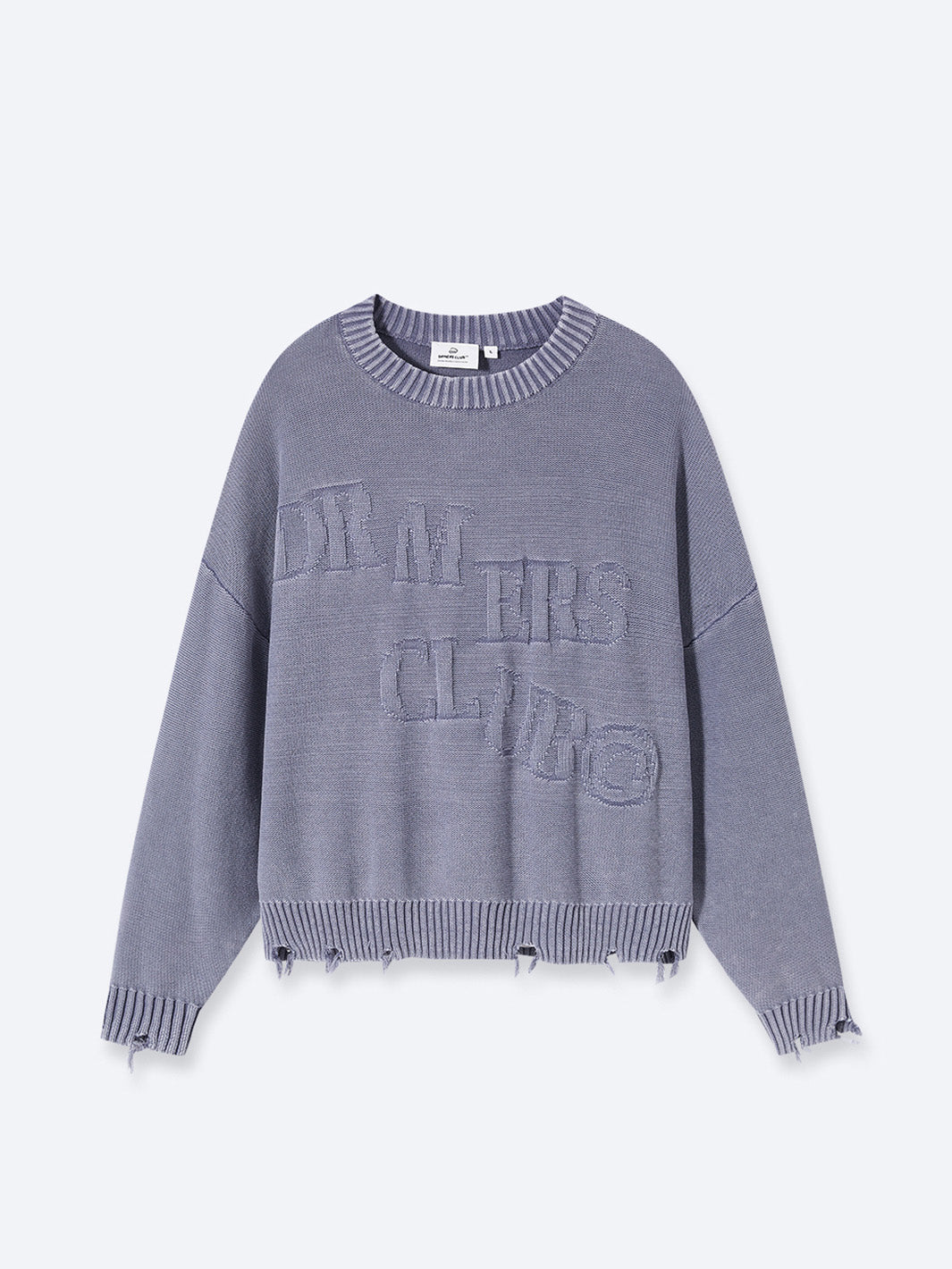 FALLING LETTERS KNIT - WASHED PURPLE-Fineriform