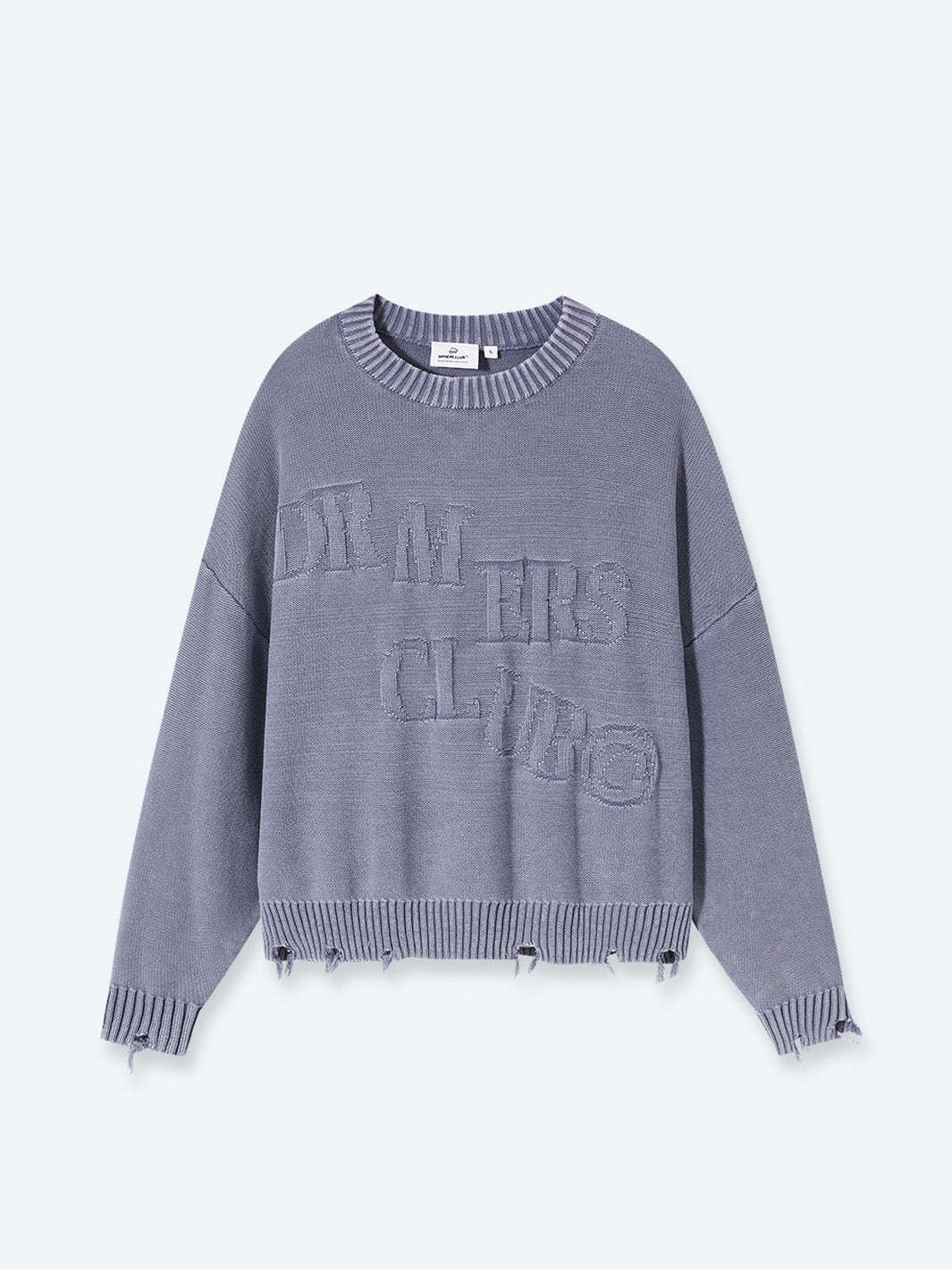 FALLING LETTERS KNIT - WASHED PURPLE-Fineriform