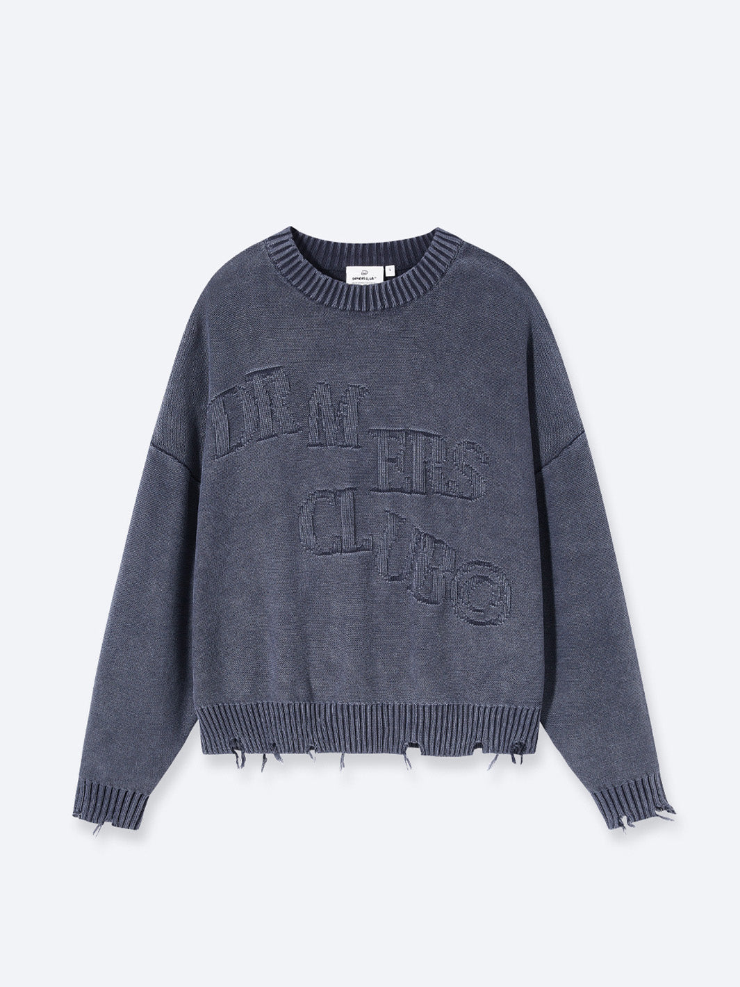 FALLING LETTERS KNIT - WASHED GREY-Fineriform