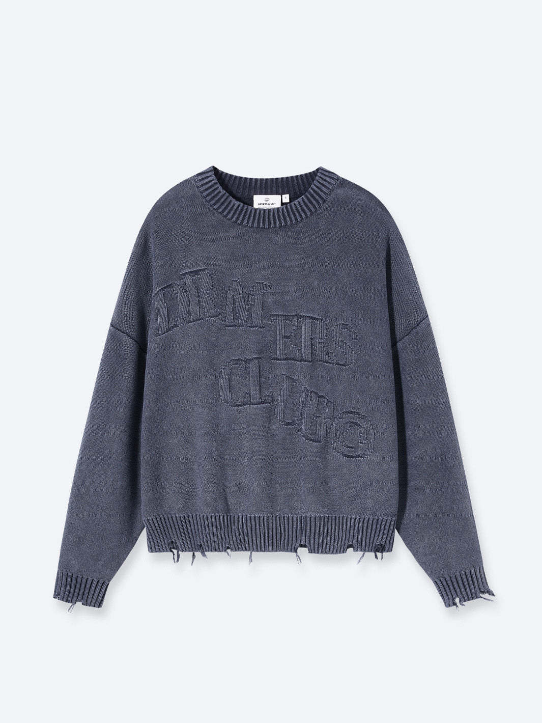 FALLING LETTERS KNIT - WASHED GREY-Fineriform