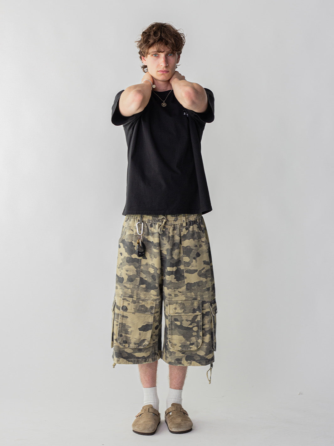 CAMO CARGO SHORTS - DESERT-Fineriform