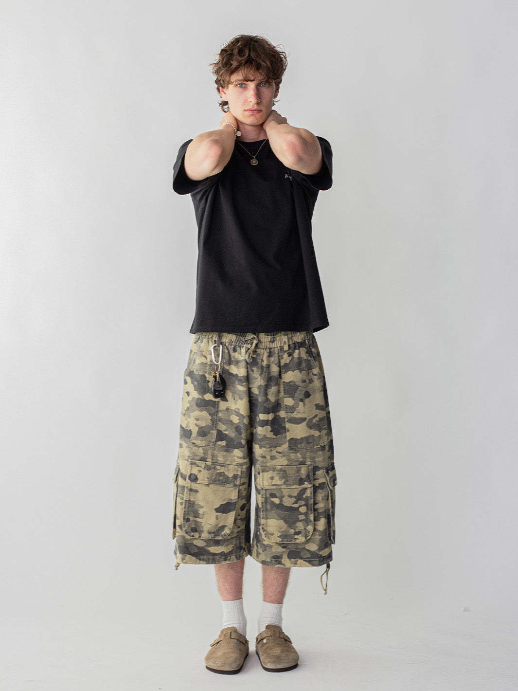 CAMO CARGO SHORTS - DESERT-Fineriform