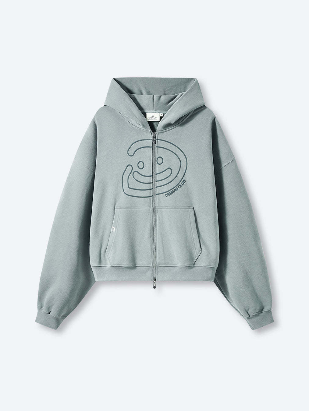 SMILEY BOXY DOUBLE ZIP - FADED SEAFOAM-Fineriform