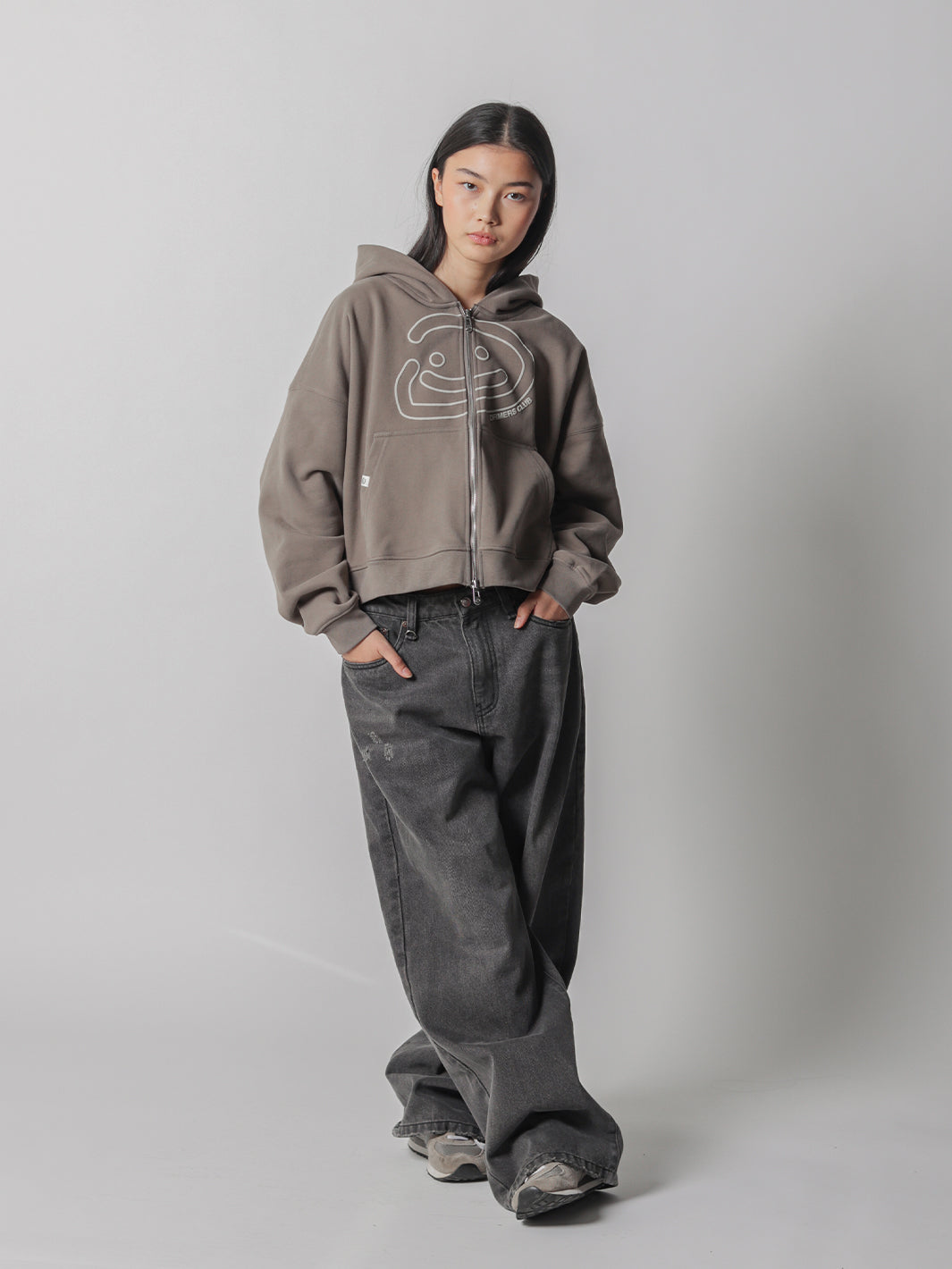 SMILEY BOXY DOUBLE ZIP - LATTE-Fineriform