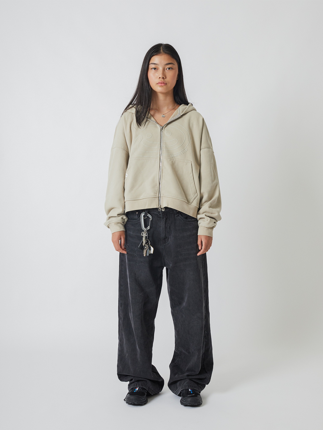 SMILEY BOXY DOUBLE ZIP - TAN-Fineriform