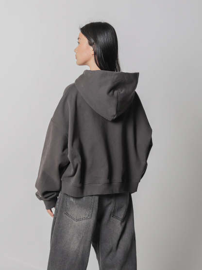 SMILEY BOXY DOUBLE ZIP - SMOKE-Fineriform