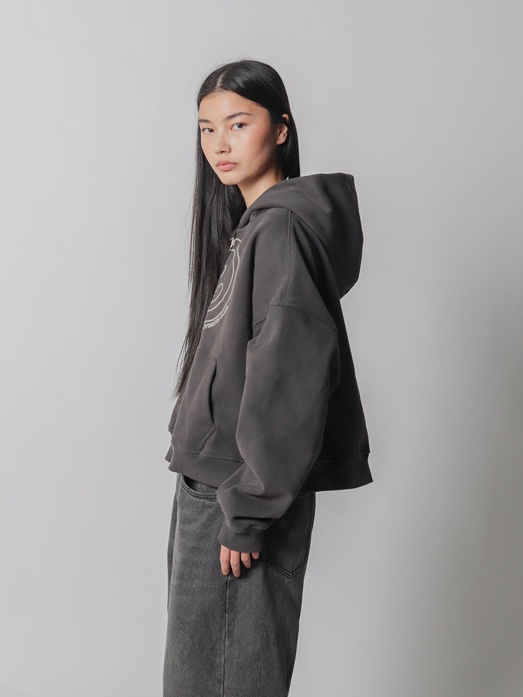 SMILEY BOXY DOUBLE ZIP - SMOKE-Fineriform