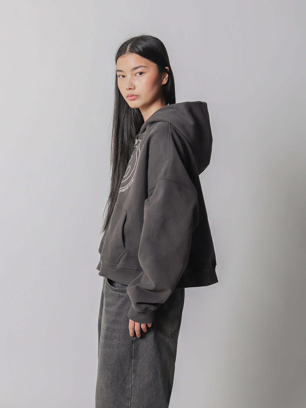 SMILEY BOXY DOUBLE ZIP - SMOKE-Fineriform