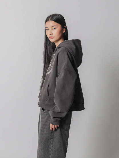 SMILEY BOXY DOUBLE ZIP - SMOKE-Fineriform