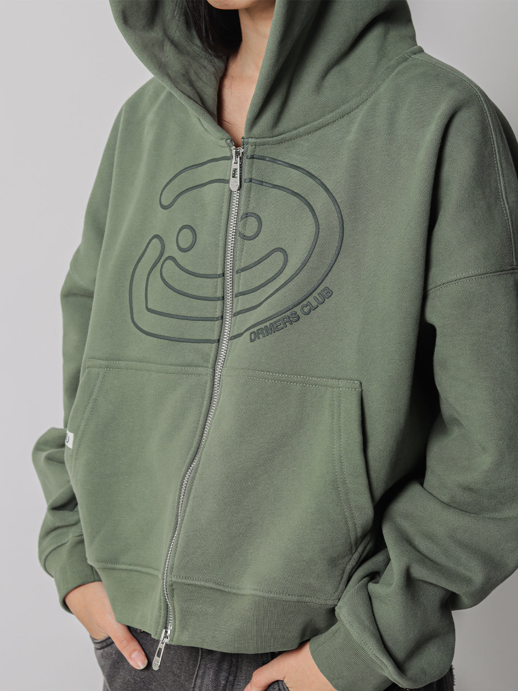 SMILEY BOXY DOUBLE ZIP - MATCHA-Fineriform