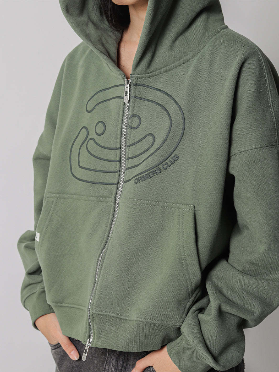 SMILEY BOXY DOUBLE ZIP - MATCHA-Fineriform