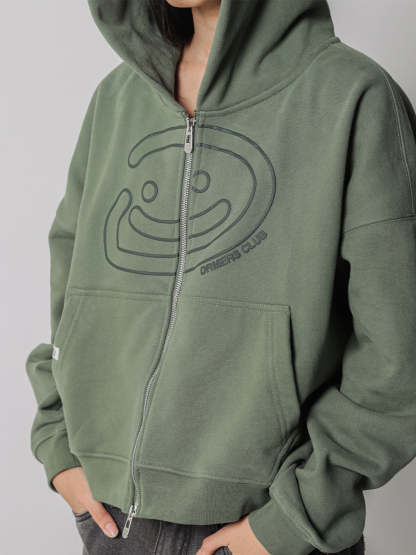 SMILEY BOXY DOUBLE ZIP - MATCHA-Fineriform