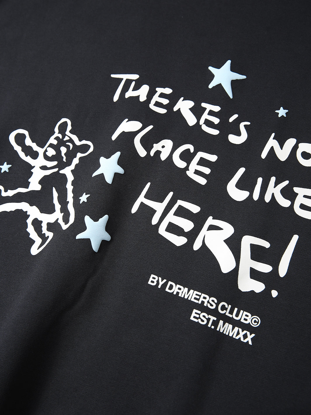 NO PLACE LIKE HERE HOODIE - FADED BLACK-Fineriform