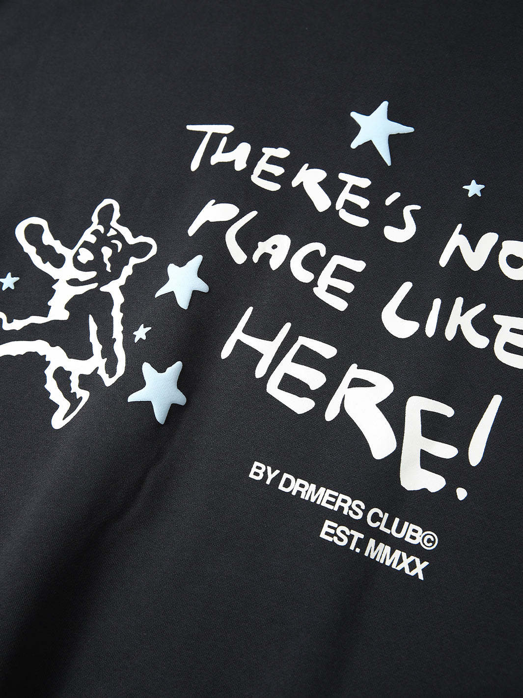 NO PLACE LIKE HERE HOODIE - FADED BLACK-Fineriform