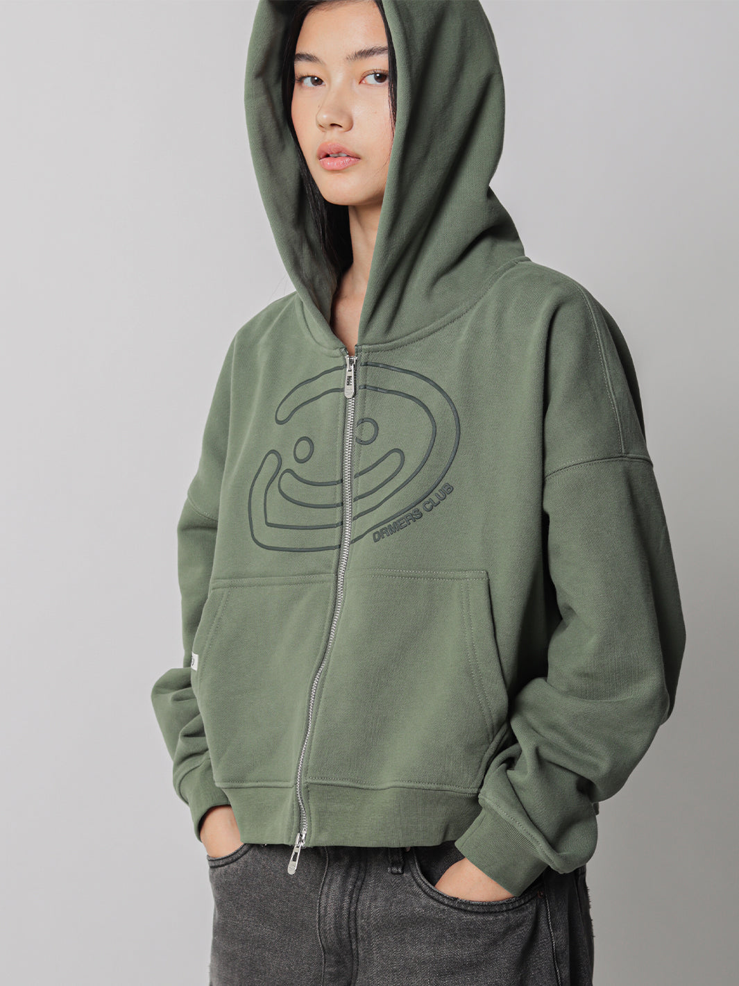 SMILEY BOXY DOUBLE ZIP - MATCHA-Fineriform