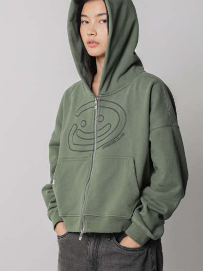 SMILEY BOXY DOUBLE ZIP - MATCHA-Fineriform