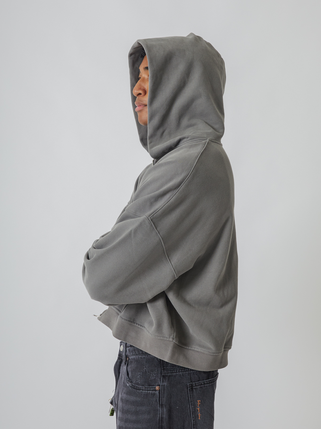 SMILEY BOXY DOUBLE ZIP - CHARCOAL-Fineriform