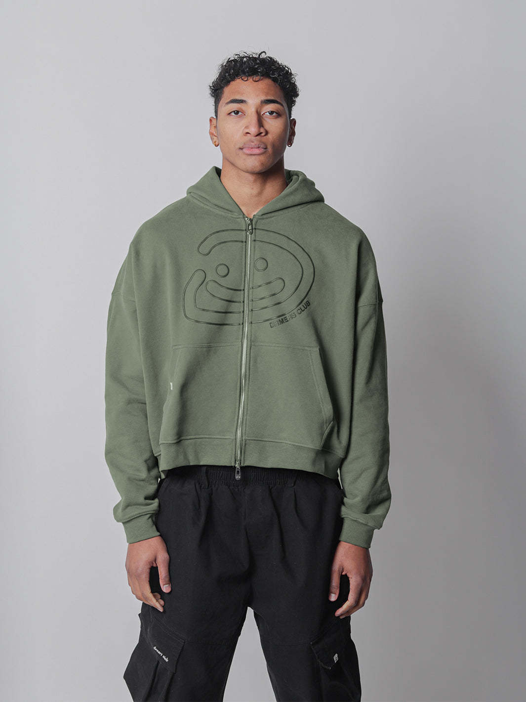 SMILEY BOXY DOUBLE ZIP - MATCHA-Fineriform