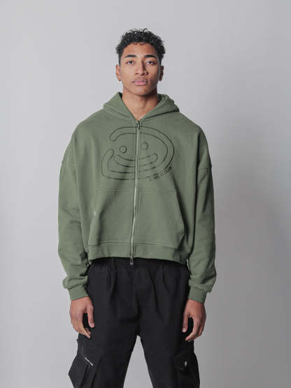 SMILEY BOXY DOUBLE ZIP - MATCHA-Fineriform